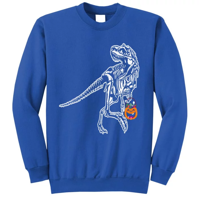 Halloween Dinosaur T Rex Skeleton Scary Gift Tall Sweatshirt