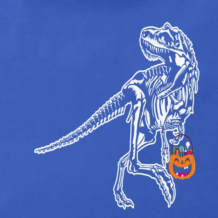 Halloween Dinosaur T Rex Skeleton Scary Gift Zip Tote Bag