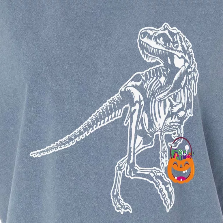 Halloween Dinosaur T Rex Skeleton Scary Gift Garment-Dyed Women's Muscle Tee