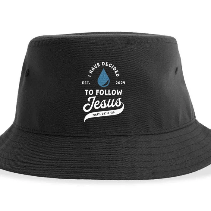 Have Decided To Follow Jesus Baptism Baptized Christian 2024 Sustainable Bucket Hat