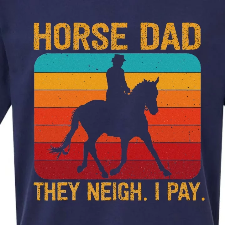 Horse Dad They Whinny I Pay Sueded Cloud Jersey T-Shirt