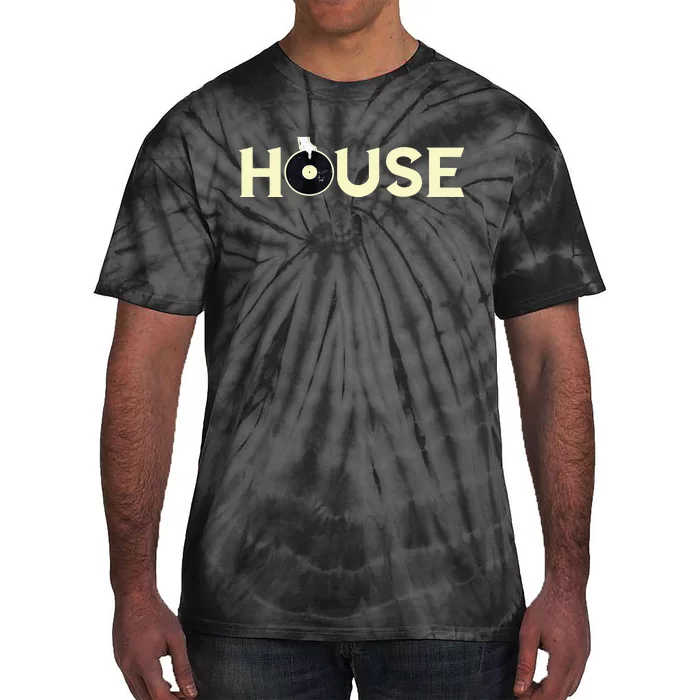 House DJ Turntable Techno EDM Dance Music Discjockey Tie-Dye T-Shirt