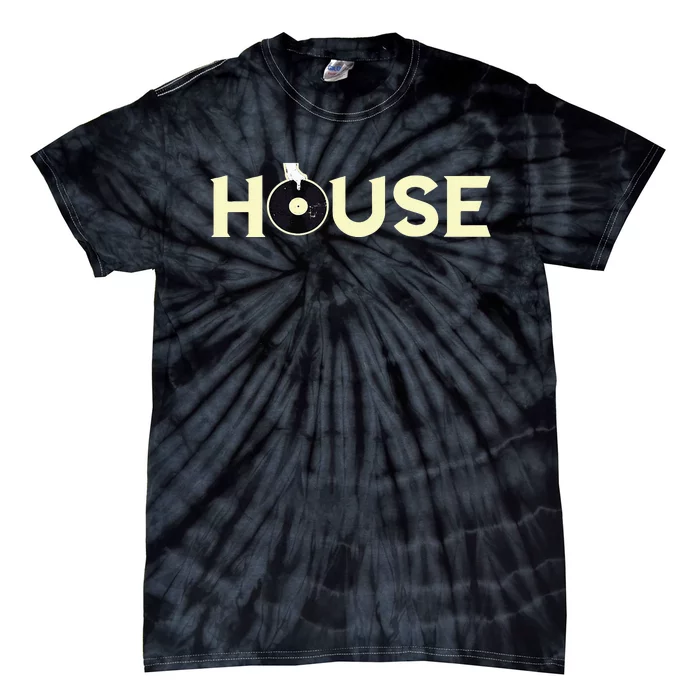 House DJ Turntable Techno EDM Dance Music Discjockey Tie-Dye T-Shirt