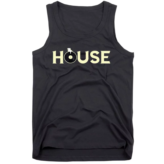 House DJ Turntable Techno EDM Dance Music Discjockey Tank Top