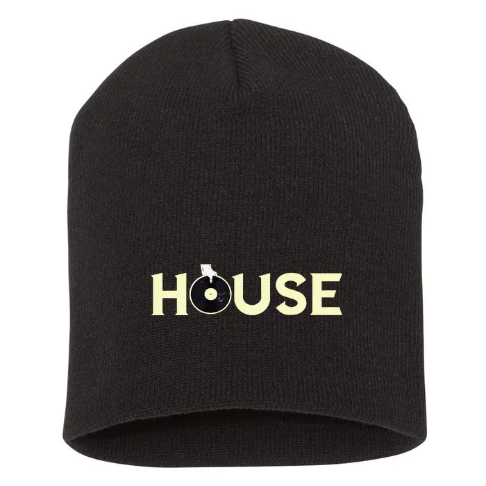 House DJ Turntable Techno EDM Dance Music Discjockey Short Acrylic Beanie