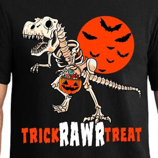 Halloween Dinosaur Trick Rawr Treat Scary Gift Pajama Set