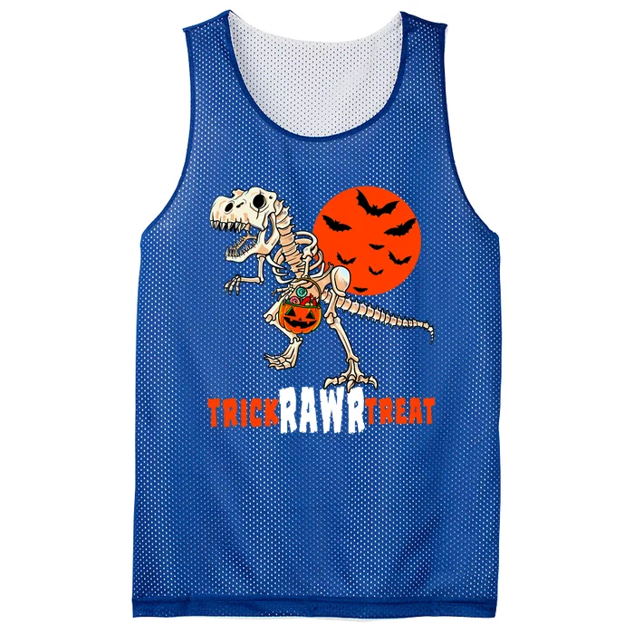 Halloween Dinosaur Trick Rawr Treat Scary Gift Mesh Reversible Basketball Jersey Tank