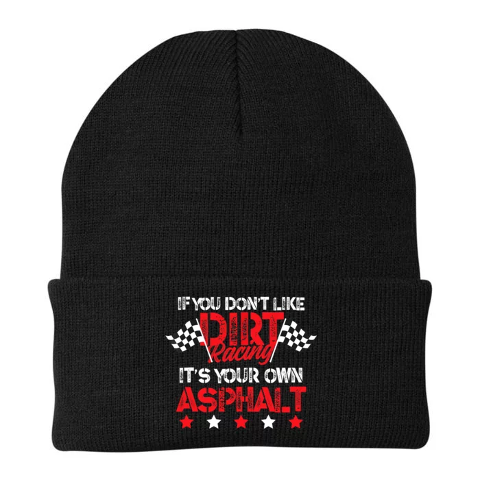 Hilarious Dirt Track Racing Pun Race Car Asphalt Joke Knit Cap Winter Beanie