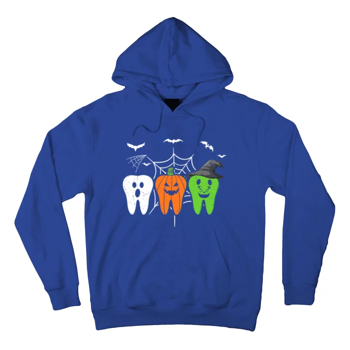 Halloween Dentist Teeth Ghost Pumpkin Witch Cute Dental Gift Hoodie