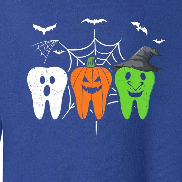 Halloween Dentist Teeth Ghost Pumpkin Witch Cute Dental Gift Toddler Sweatshirt