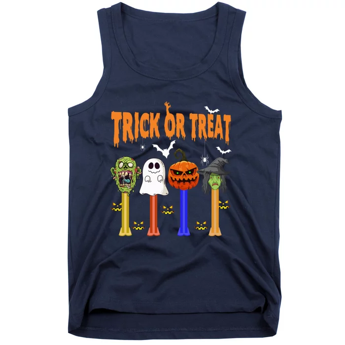 Halloween Dispensers Trick Or Treat Boo Pumpkin Witch Monster Tank Top