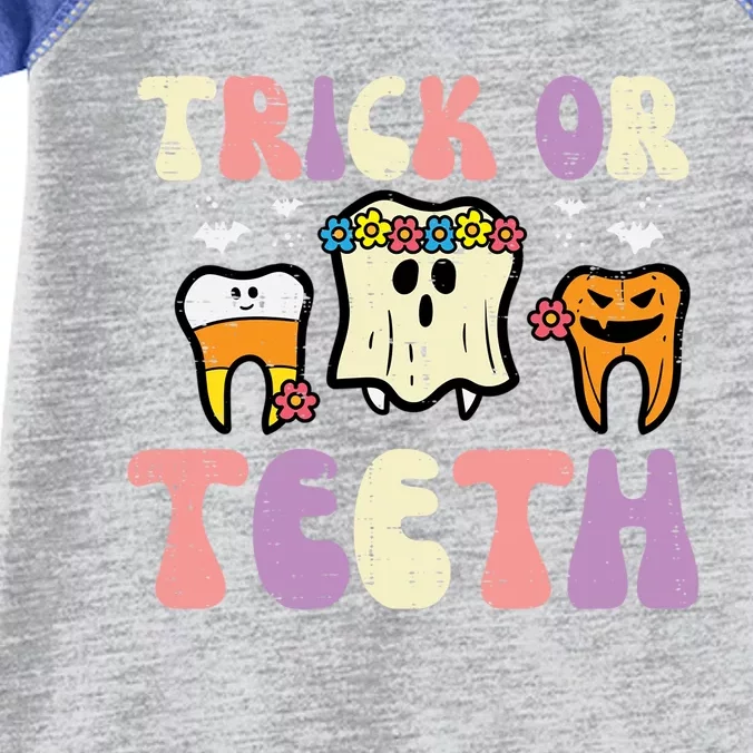 Halloween Dentist Trick Or Teeth Dental Tooth Costume Gift Infant Baby Jersey Bodysuit