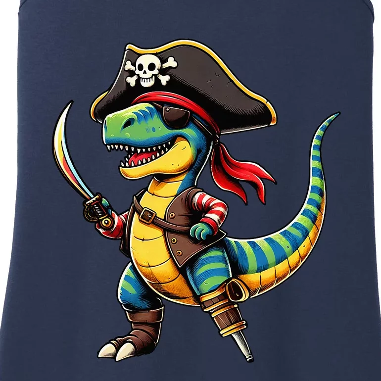 Halloween Dinosaur Trex Pirate Ladies Essential Tank