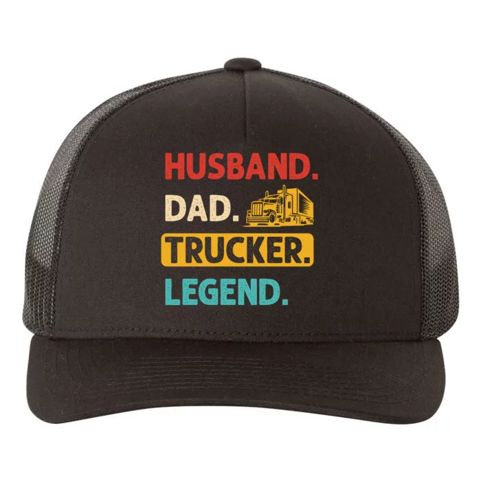 Husband Dad Trucker Legend Funny Trucker Yupoong Adult 5-Panel Trucker Hat