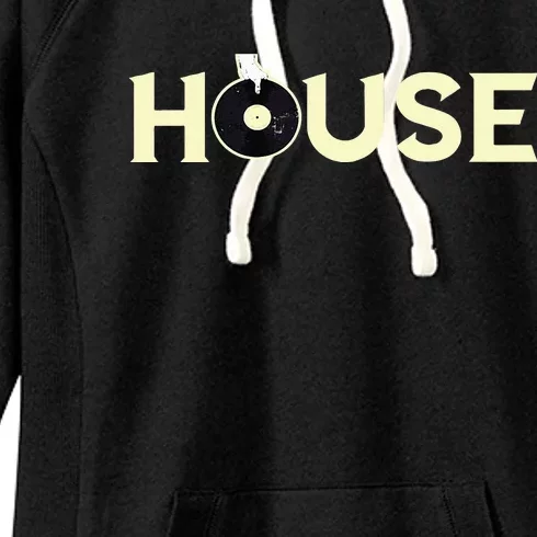 House DJ Turntable Techno EDM Dance Music Discjockey Women's Fleece Hoodie