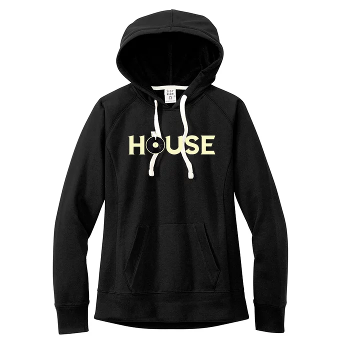 House DJ Turntable Techno EDM Dance Music Discjockey Women's Fleece Hoodie