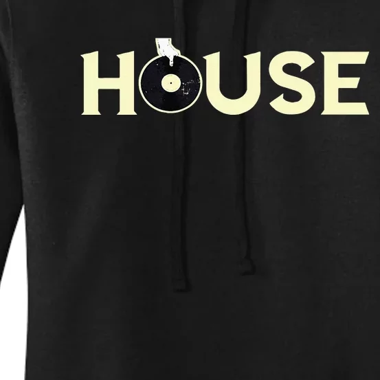 House DJ Turntable Techno EDM Dance Music Discjockey Women's Pullover Hoodie