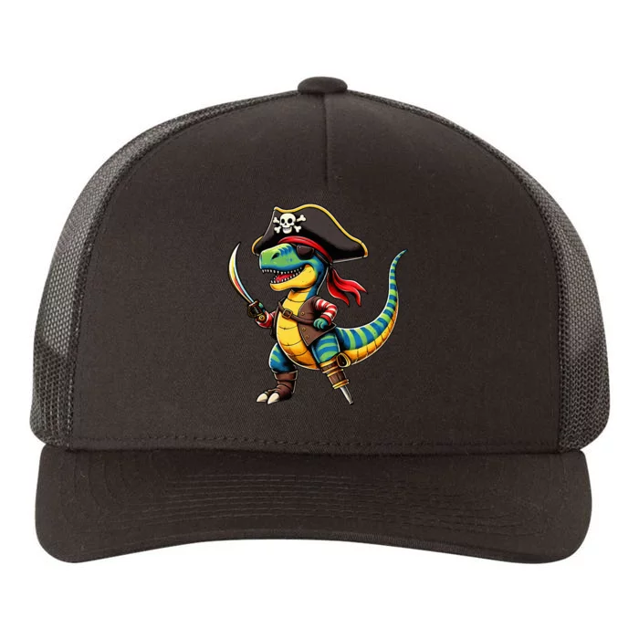 Halloween Dinosaur Trex Pirate Yupoong Adult 5-Panel Trucker Hat