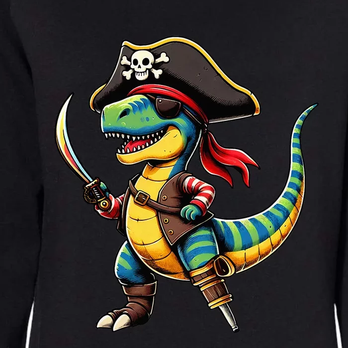 Halloween Dinosaur Trex Pirate Womens California Wash Sweatshirt