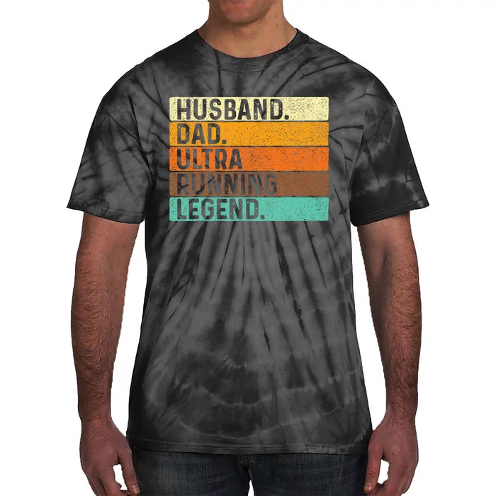 Husband Dad Ultra Running Ultramarathon Mountain Runner Tie-Dye T-Shirt