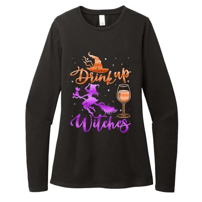 Halloween Drink Up Witches Costumes Wine Lovers Hallowine Womens CVC Long Sleeve Shirt