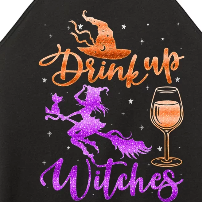 Halloween Drink Up Witches Costumes Wine Lovers Hallowine Women’s Perfect Tri Rocker Tank