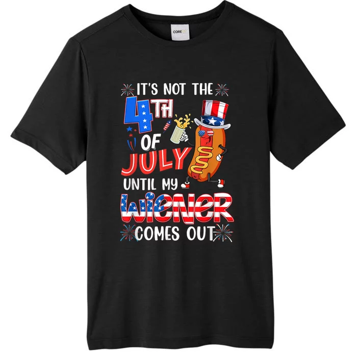 Hot Dog Until My Wiener Comes Out Funny Hot Dog 4Th Of July ChromaSoft Performance T-Shirt