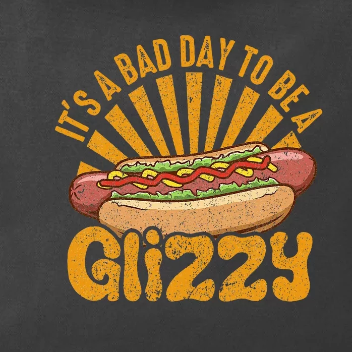 Hot Dog Vintage Funny Saying It’S A Bad Day To Be A Glizzy Zip Tote Bag