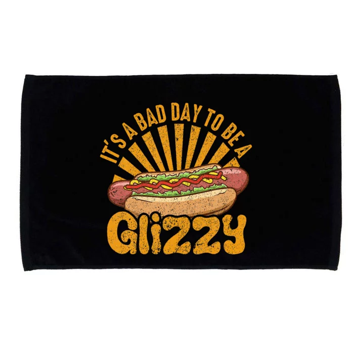 Hot Dog Vintage Funny Saying It’S A Bad Day To Be A Glizzy Microfiber Hand Towel