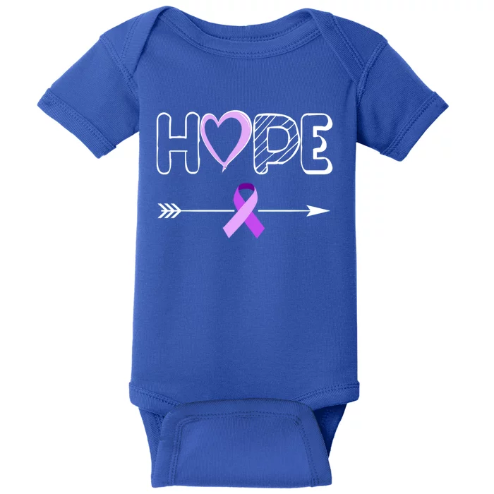 Hope Domestic Violence Ribbon Domestic Violence Awareness Cool Gift Baby Bodysuit