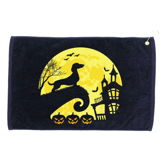 Halloween Dachshund Weenie Wiener Moonshine Sausage Dog Grommeted Golf Towel