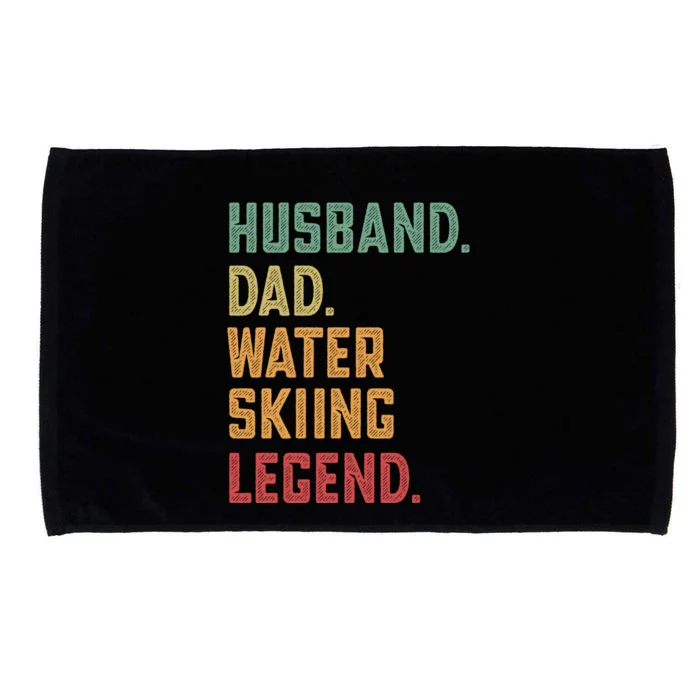 Husband Dad Water Skiing Legend Ski Meaningful Gift Microfiber Hand Towel