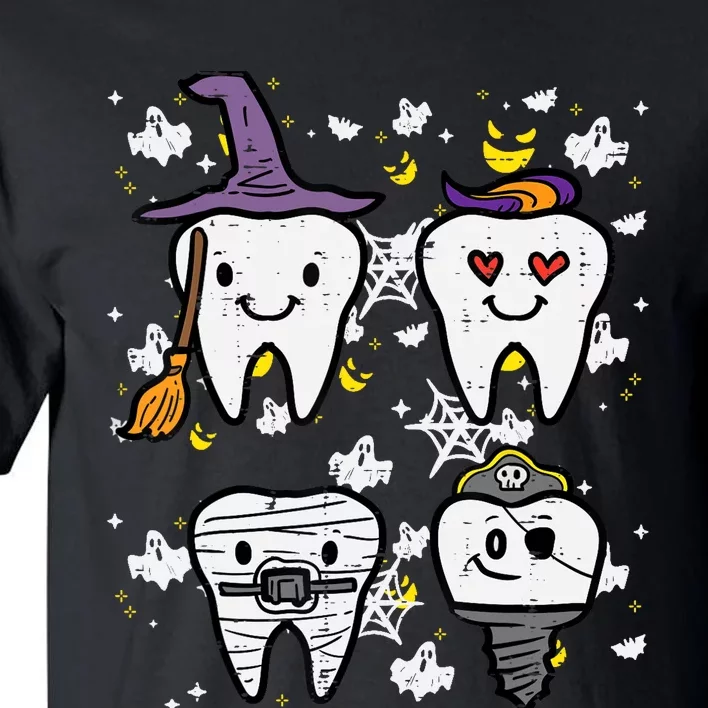 Halloween Dentist Witch Teeth Dental Crew Costume Tall T-Shirt