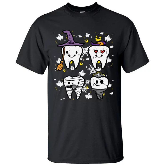 Halloween Dentist Witch Teeth Dental Crew Costume Tall T-Shirt