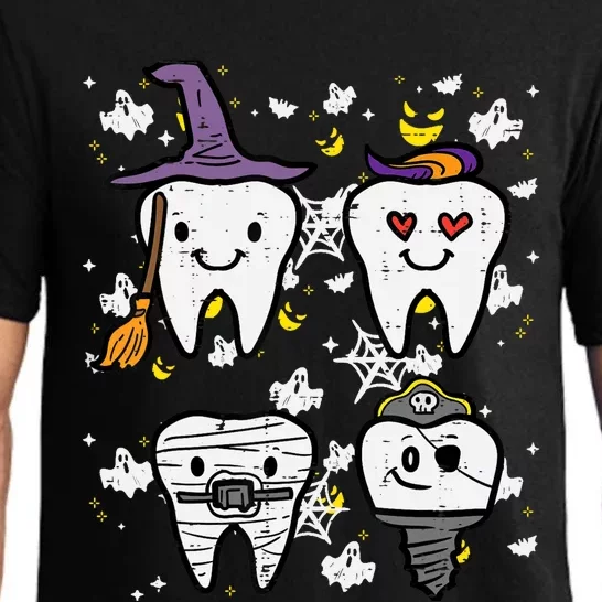 Halloween Dentist Witch Teeth Dental Crew Costume Pajama Set