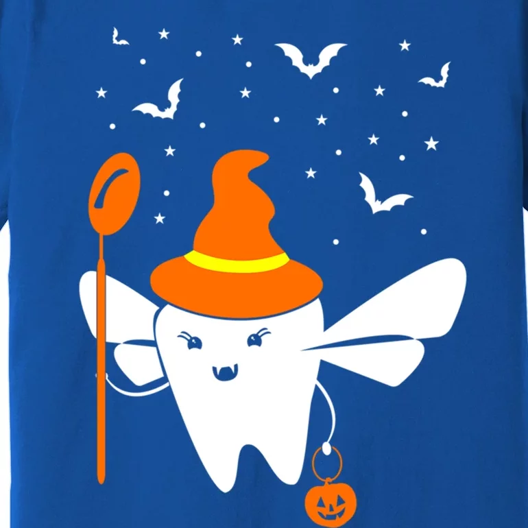 Halloween Dentist Witch Hat Tooth Fixer Trick Or Treet Fan Cool Gift Premium T-Shirt