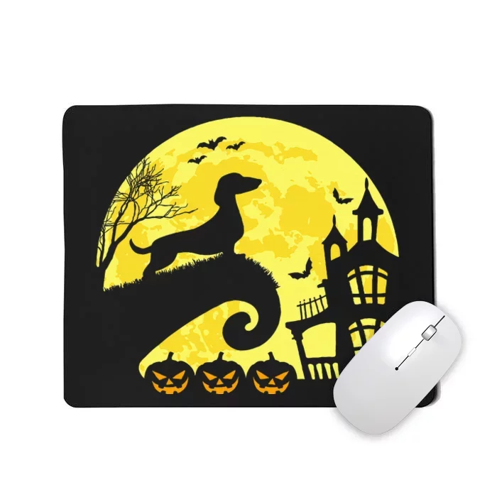 Halloween Dachshund Weenie Wiener Moonshine Sausage Dog Mousepad