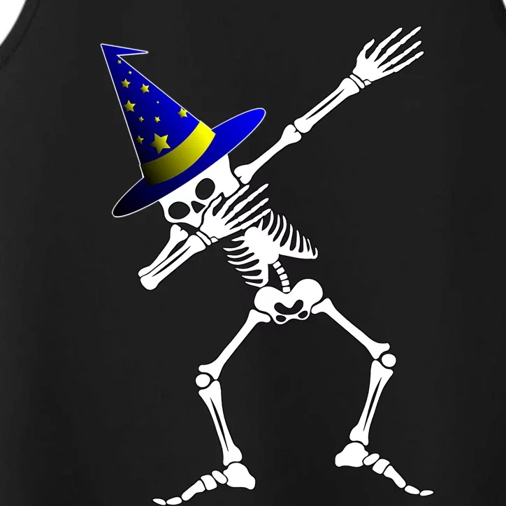 Halloween Dabbing Wizard Skeleton Witch Hat Costume Gift Meaningful Gift Performance Tank