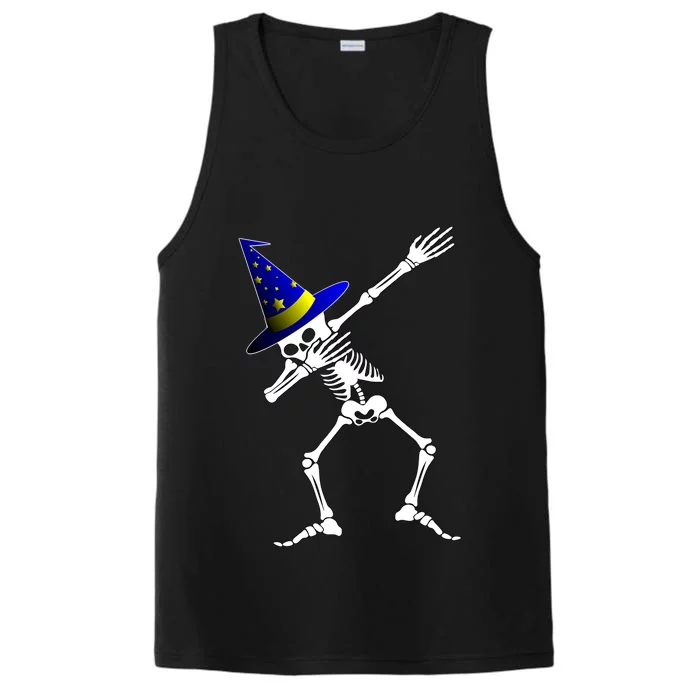 Halloween Dabbing Wizard Skeleton Witch Hat Costume Gift Meaningful Gift Performance Tank