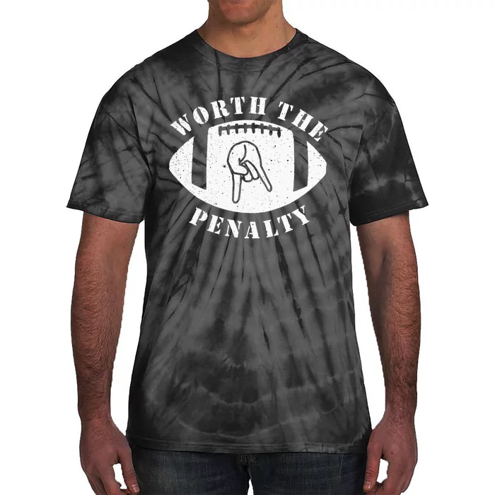 Horns Down Worth The Penalty Oklahoma Texas Red River Tie-Dye T-Shirt