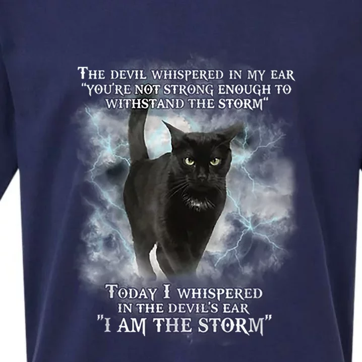 He Devil Whispered In My Ear You ArenT Strong Enough Cat Sueded Cloud Jersey T-Shirt