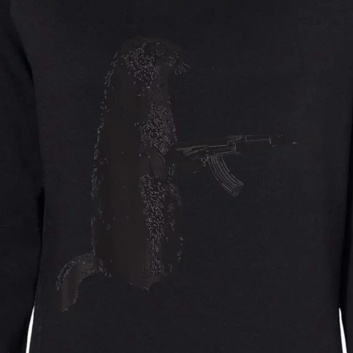 Hunting Design Woodchuck Ak47 Gun Groundhog Womens California Wash Sweatshirt