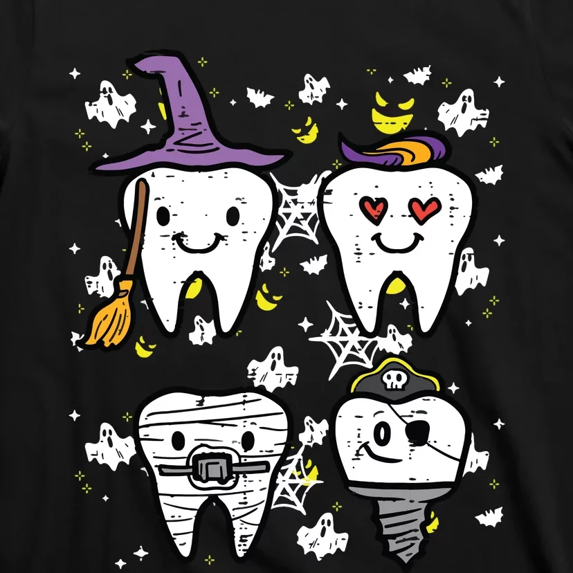 Halloween Dentist Witch Teeth Dental Crew Costume T-Shirt