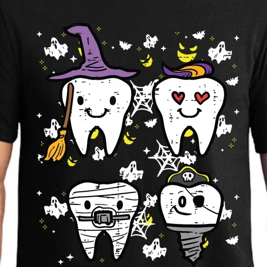 Halloween Dentist Witch Teeth Dental Crew Costume Pajama Set