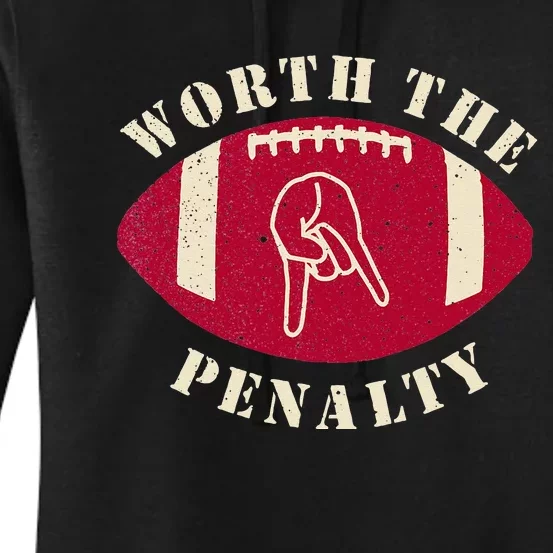 Horns Down Worth The Penalty Oklahoma Texas Red River Women's Pullover Hoodie