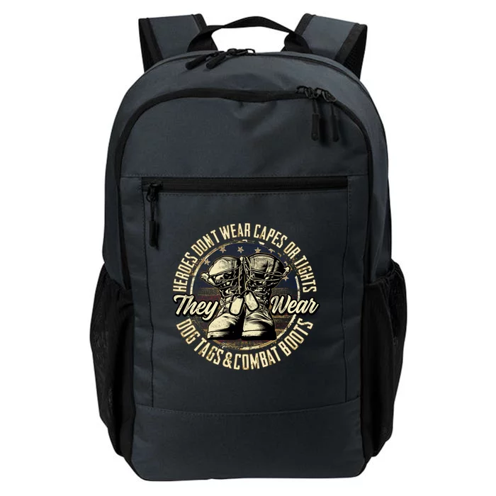 Heroes Don't Wear Capes My Brave Dad Grandpa Veterans Day Gift Daily Commute Backpack