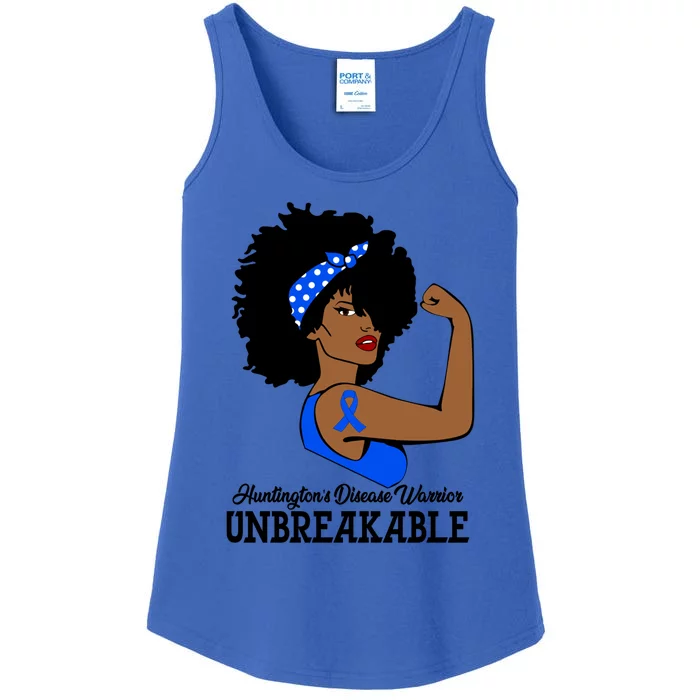 Huntington's Disease Warrior Unbreakable Strong Gift Ladies Essential Tank