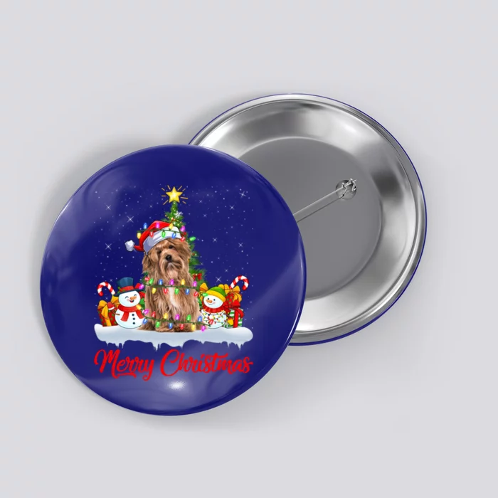 Havanese Dog Xmas Tree Lighting Santa Havanese Christmas Gift Button