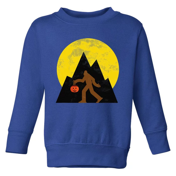 Halloween Design Yeti Jack O Lantern Funny Bigfoot Sasquatch Toddler Sweatshirt