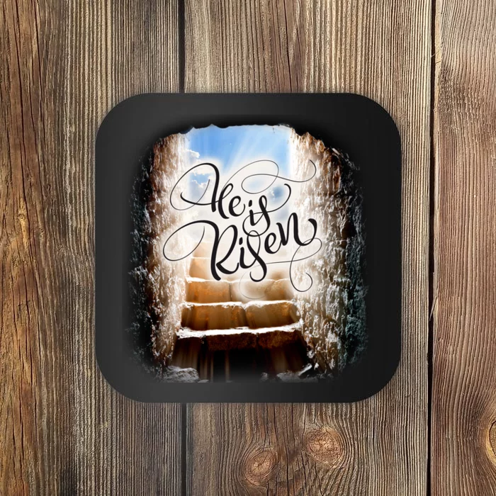 He Has Risen Jesus Christ Tomb Coaster